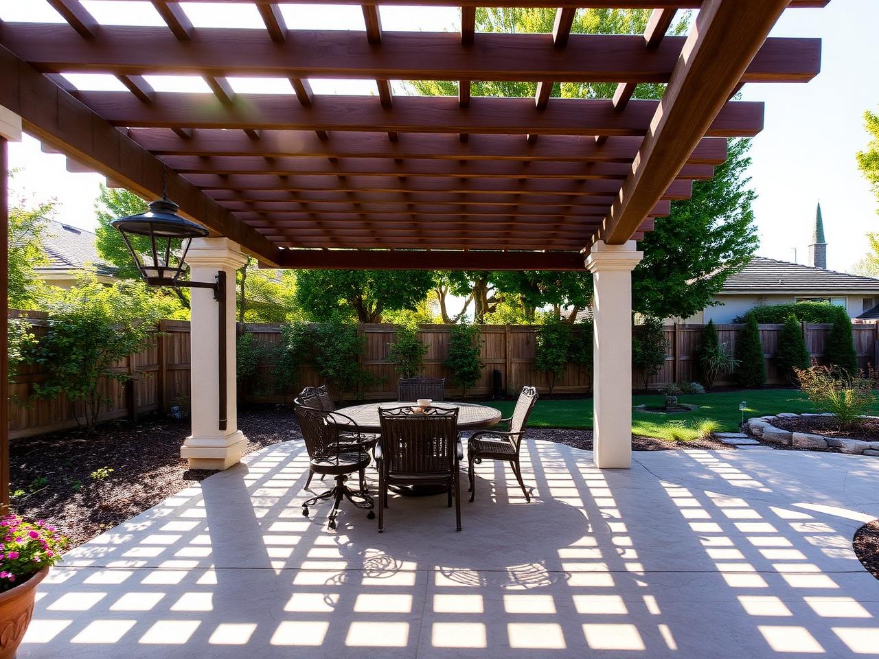 Open Lattice Pergola