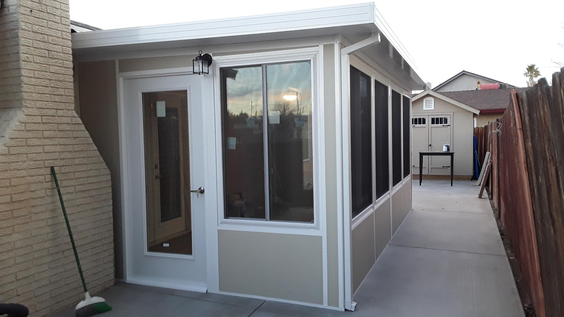 Studio Sunroom with Sliding Glass