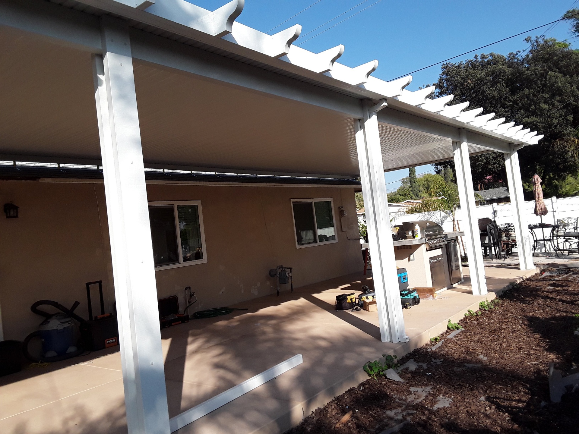 Combination Solid & Lattice Patio Cover